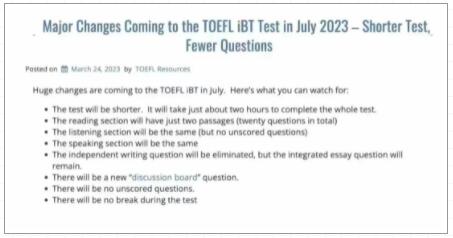 网传托福考试7月将有重大改革！难度会降低吗？